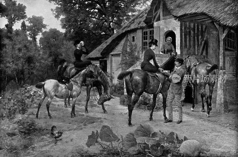 让・理查德・古比的《骑马休息》- 19世纪